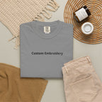 EMBROIDERED Custom Text Comfort Colors Unisex (Light Colors/Shades) T-Shirt