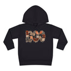 Toddler Hoodie - "BOO" Plaid Halloween Pullover