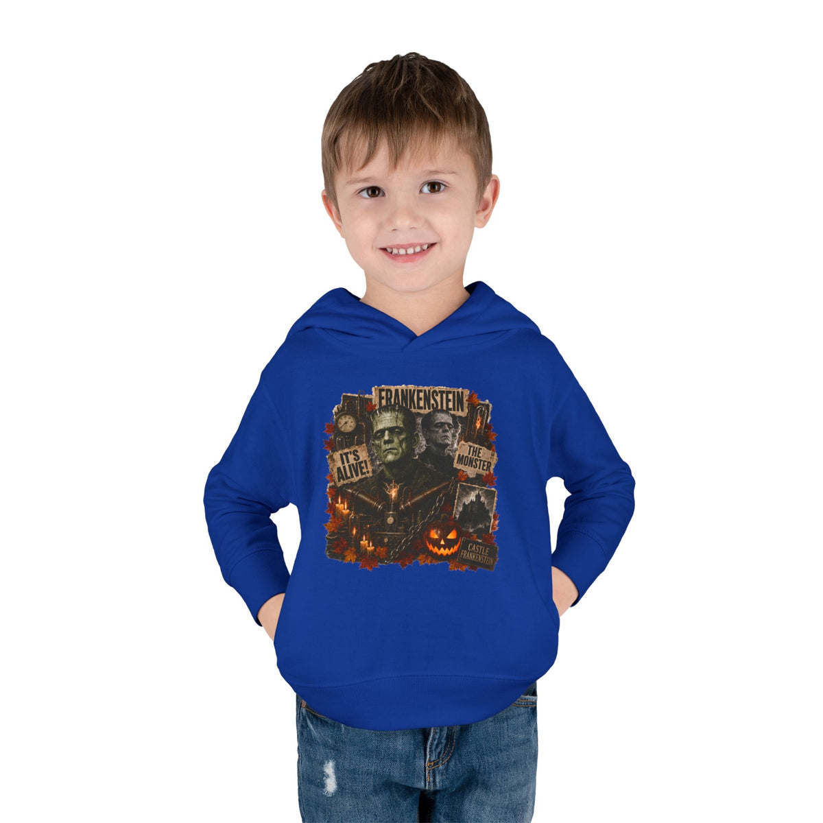 Frankenstein Toddler Hoodie - Cute Spooky Halloween Pullover
