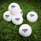 Custom Photo Golf Balls — Upload Your Image or Keep Trump 47 | 6-Pack