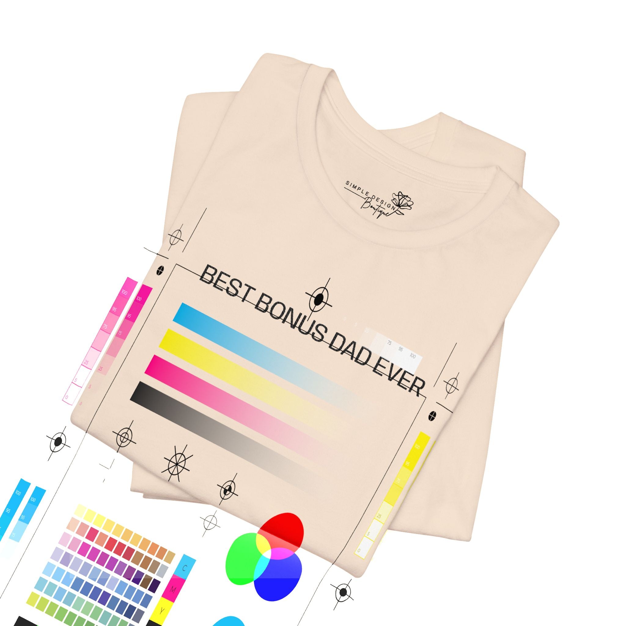 Best Bonus Dad Ever — Embroidered T-Shirt