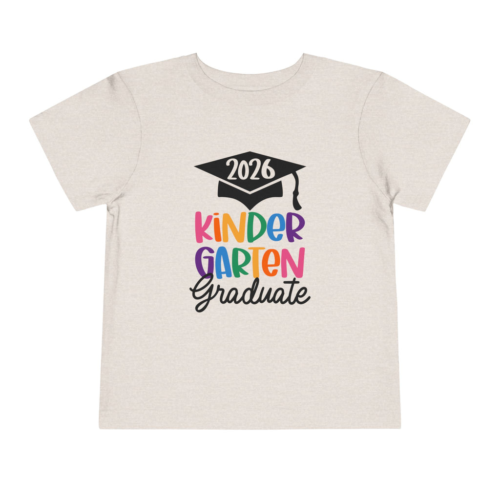 2026 Kindergarten Graduate FRONT & BACK (customize the back) Toddler T-Shirt