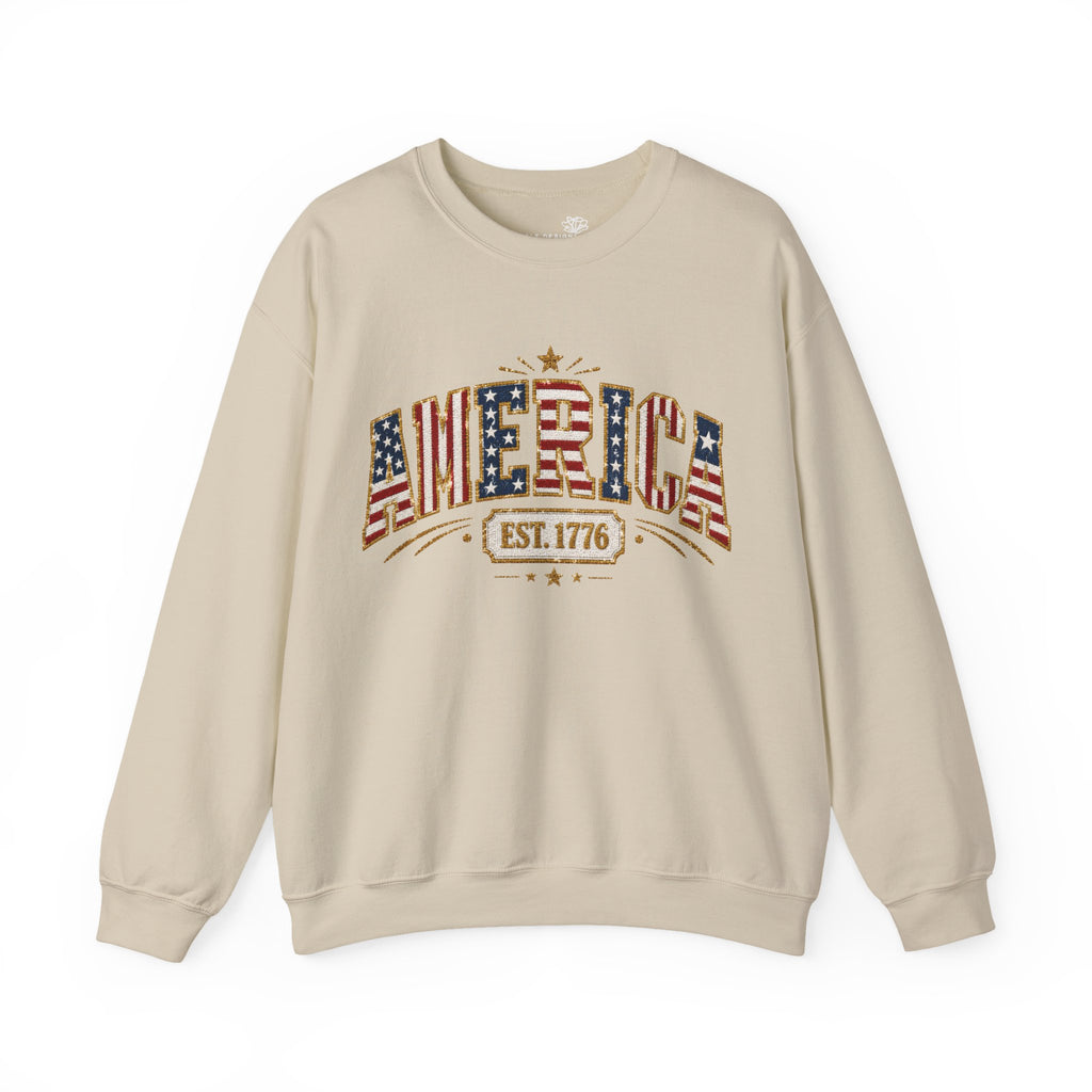 America 250th Anniversary Crewneck Sweatshirt — Patriotic Women’s Gift | S–3XL