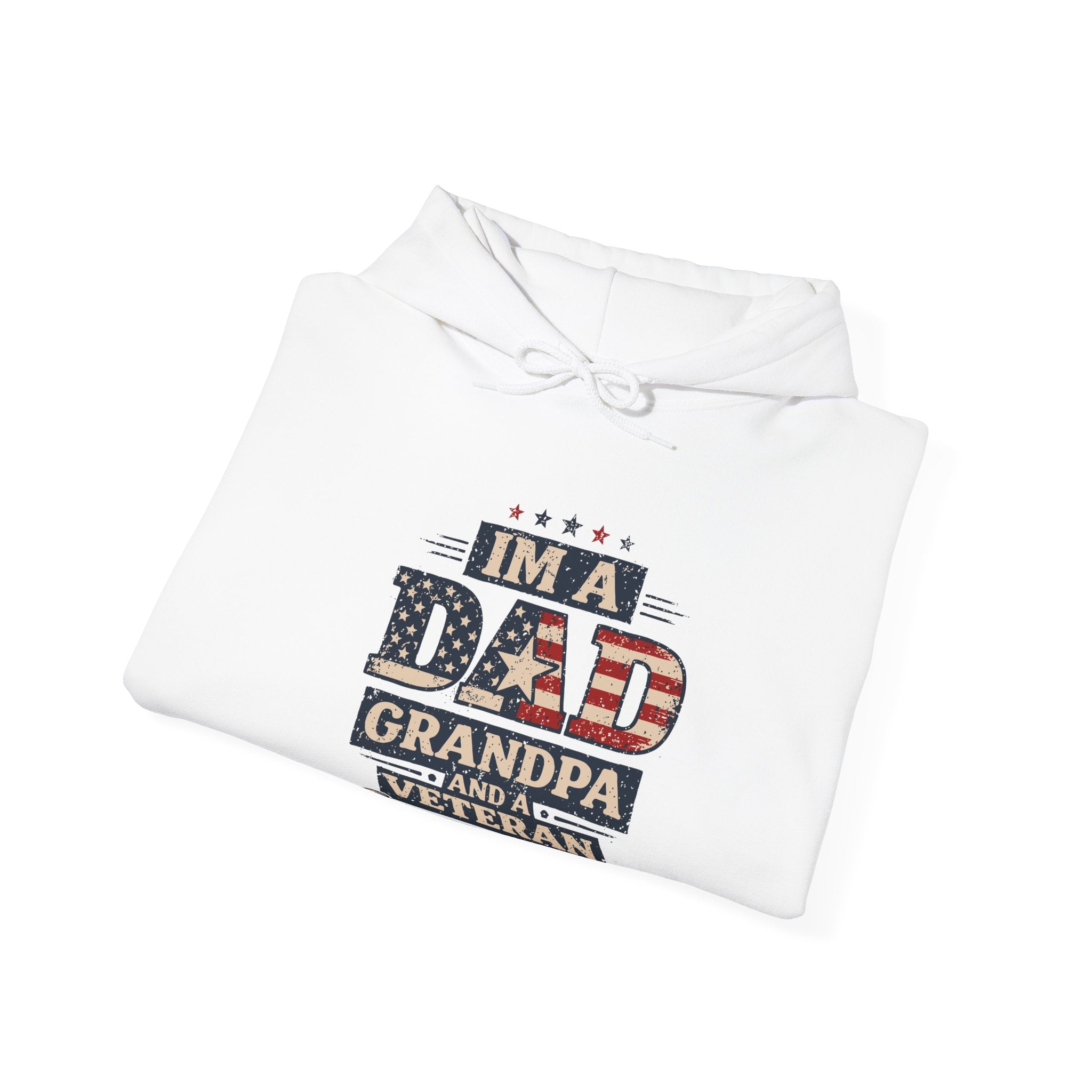 Men's Hoodie — "I'm a Dad, Grandpa & Veteran. Nothing Scares Me."