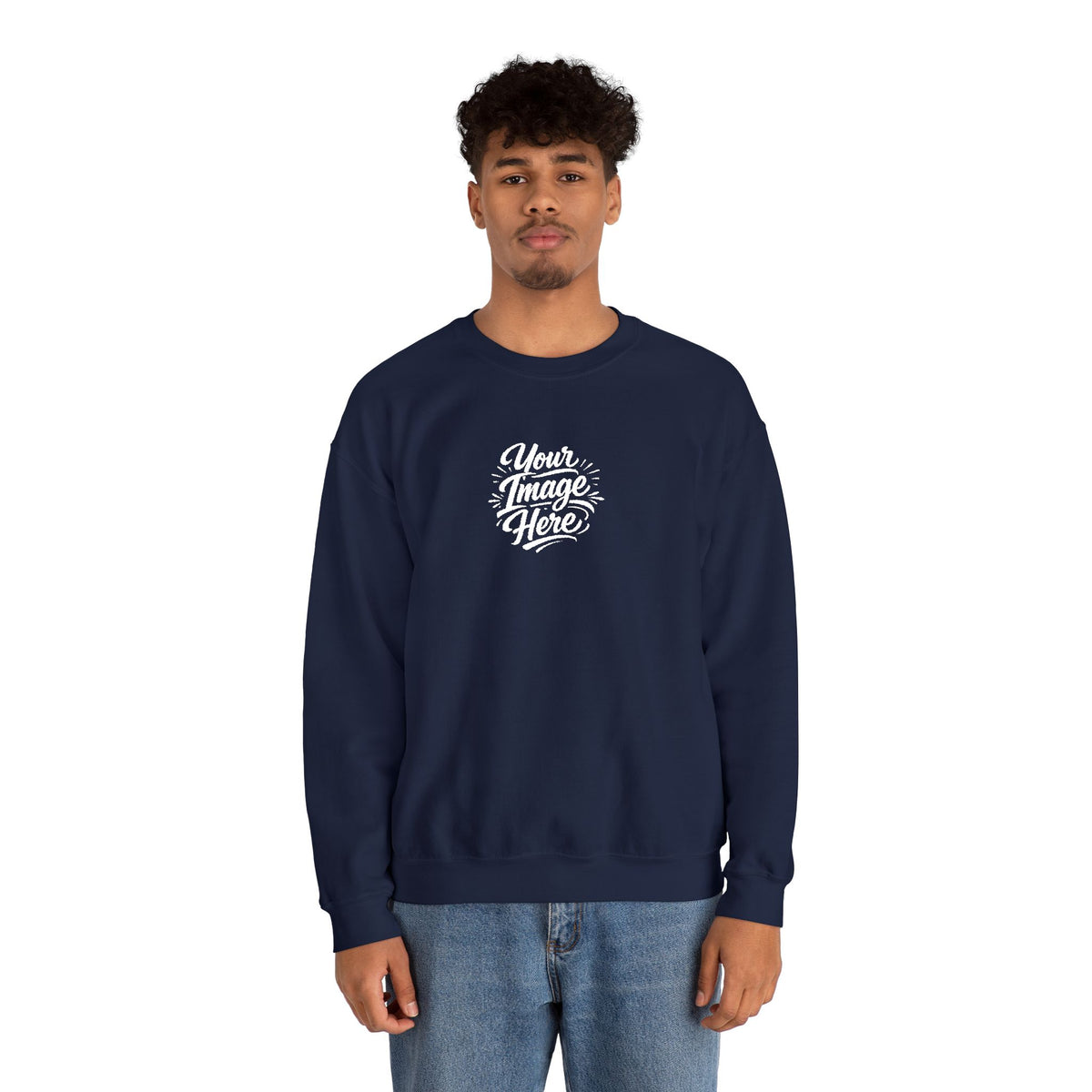 EMBROIDERED Custom Image (Dark Colors/Shades) Pullover Sweatshirts