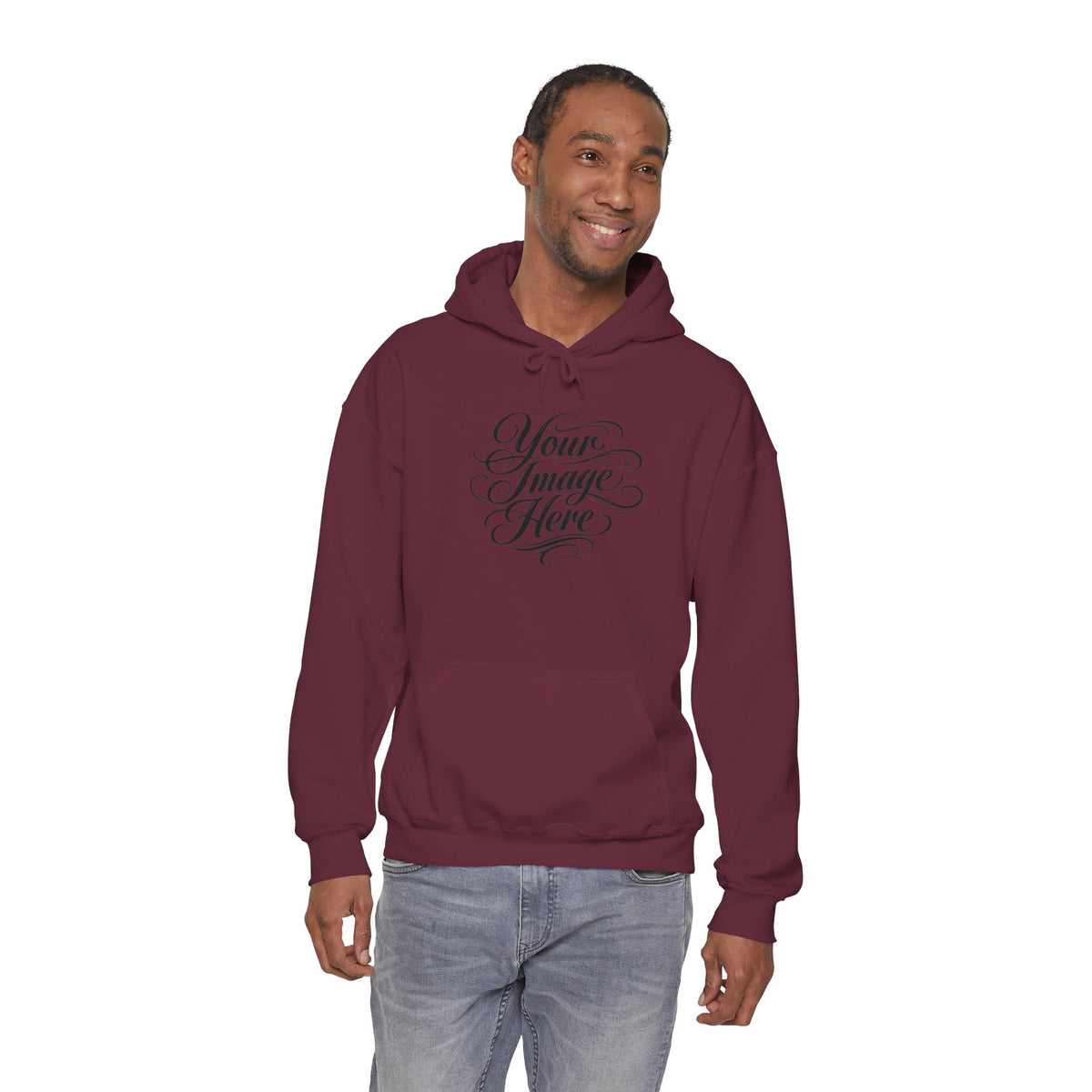 Custom Image & Optional Text Graphic Print - Cozy Hoodie