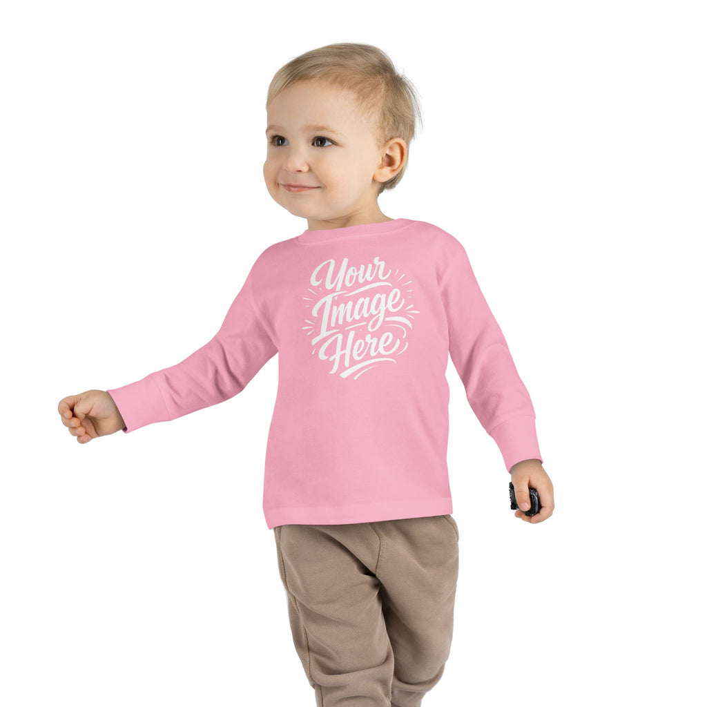 Toddler Long Sleeve Tee — Custom Image & Optional Text