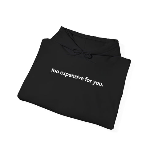 I Am Too Expensive For You — Women's Graphic Hoodie