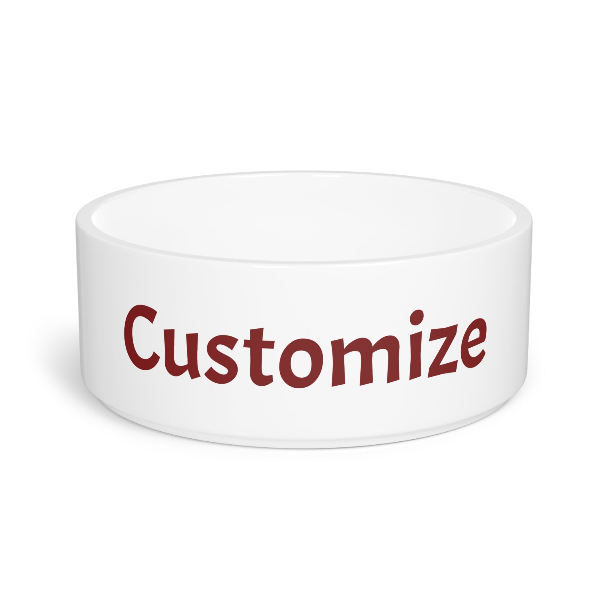 Custom Pet Bowl — Personalized Ceramic Dog & Cat Bowl (Add Name or Text)