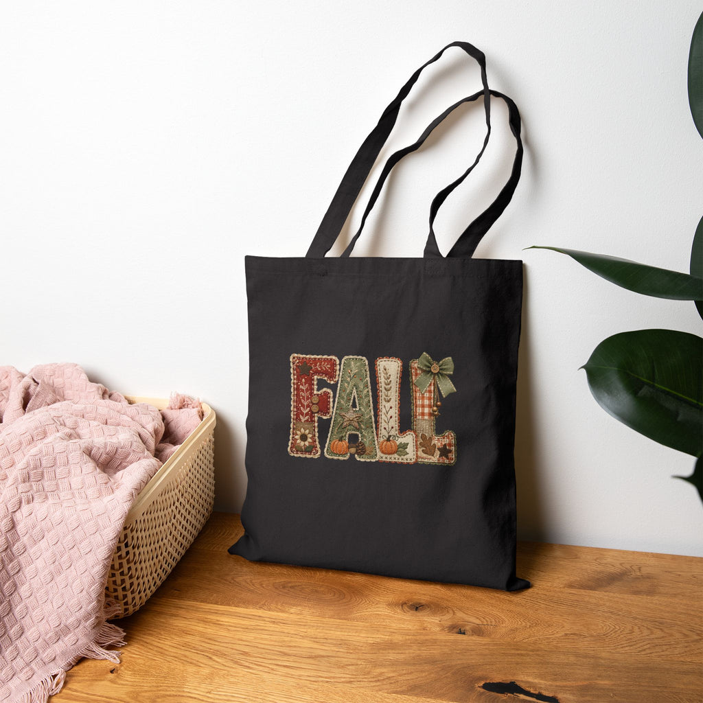 FALL Patchwork Tote Bag | Autumn Pumpkin Canvas Bag