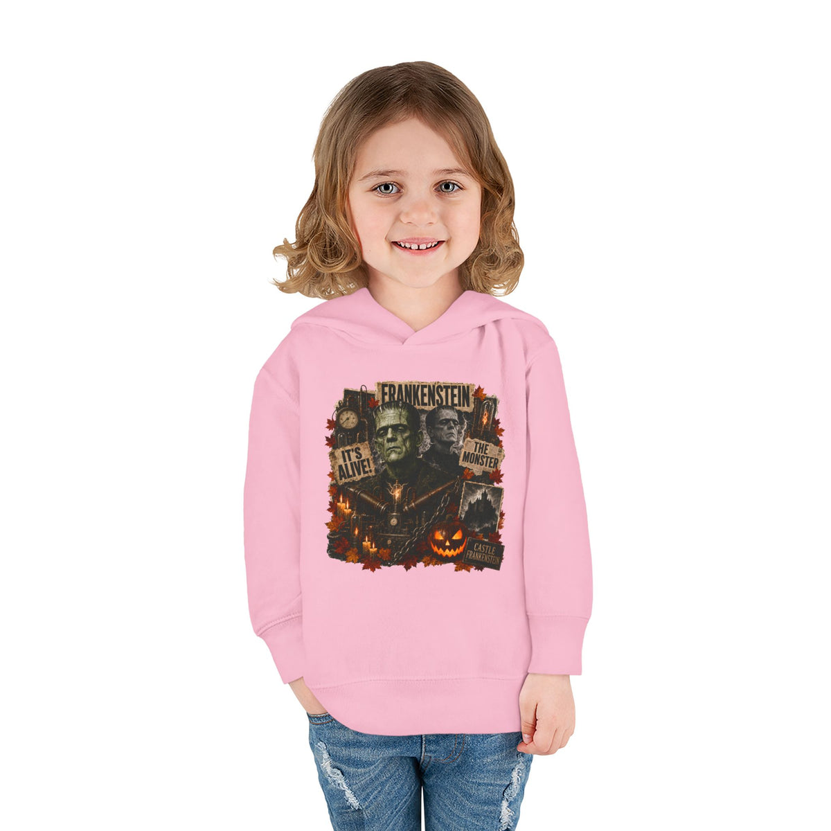 Frankenstein Toddler Hoodie - Cute Spooky Halloween Pullover