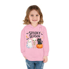 Toddler Hoodie — "Spooky Season" Cute Ghost, Skeleton & Black Cat Halloween Pullover