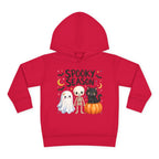 Toddler Hoodie — "Spooky Season" Cute Ghost, Skeleton & Black Cat Halloween Pullover
