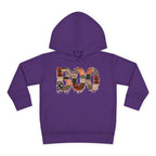 Toddler Hoodie - "BOO" Plaid Halloween Pullover