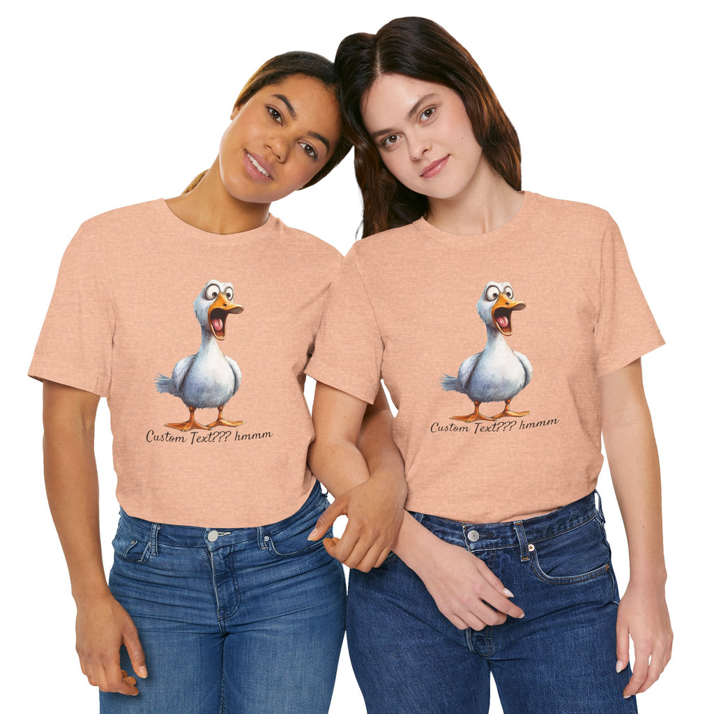So What Is Your Duck Face Saying? Custom Text Unisex T-Shirt - Print