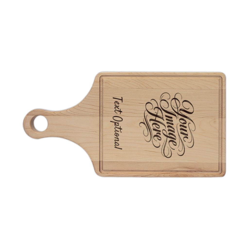 Personalized Engraved Wooden Cutting Board – Custom Text & Image, Maple or Walnut Gift