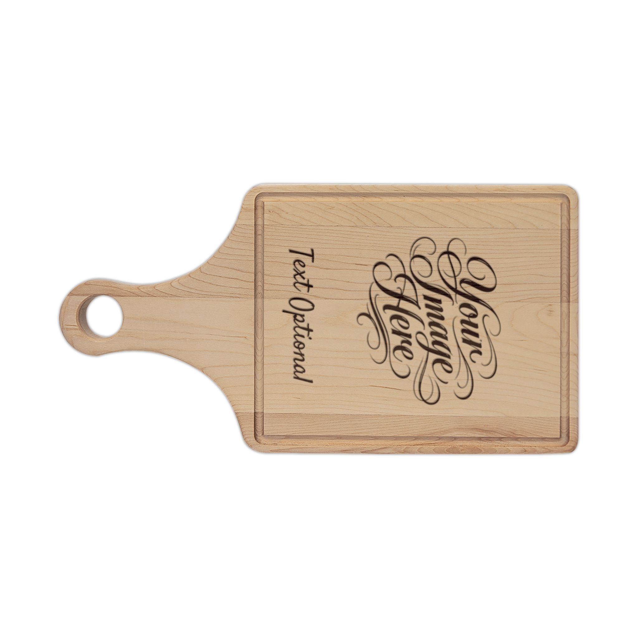 Personalized Engraved Wooden Cutting Board – Custom Text & Image, Maple or Walnut Gift