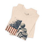 Patriotic Flag Golf Club T-Shirt — American Flag Golfer Tee
