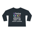 Toddler Long Sleeve Tee — "Feeling Cute, Might Throw..." Customizable