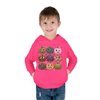 Toddler Halloween Pumpkin Hoodie — Colorful Patterned Jack-O’-Lanterns