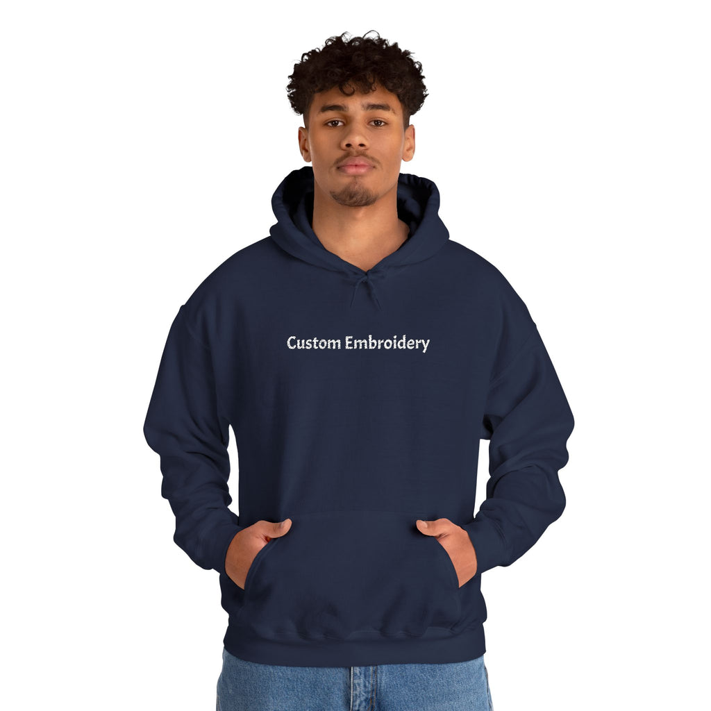 EMBROIDERED Custom Text (Dark Colors/Shades) Cozy Unisex Hoodies