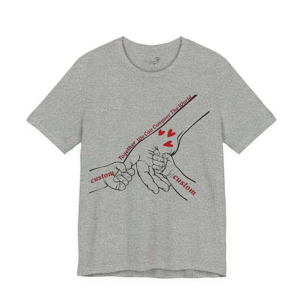 How Many Hands? Together We Can Conquer the World — Personalized Holding Hands T-Shirt