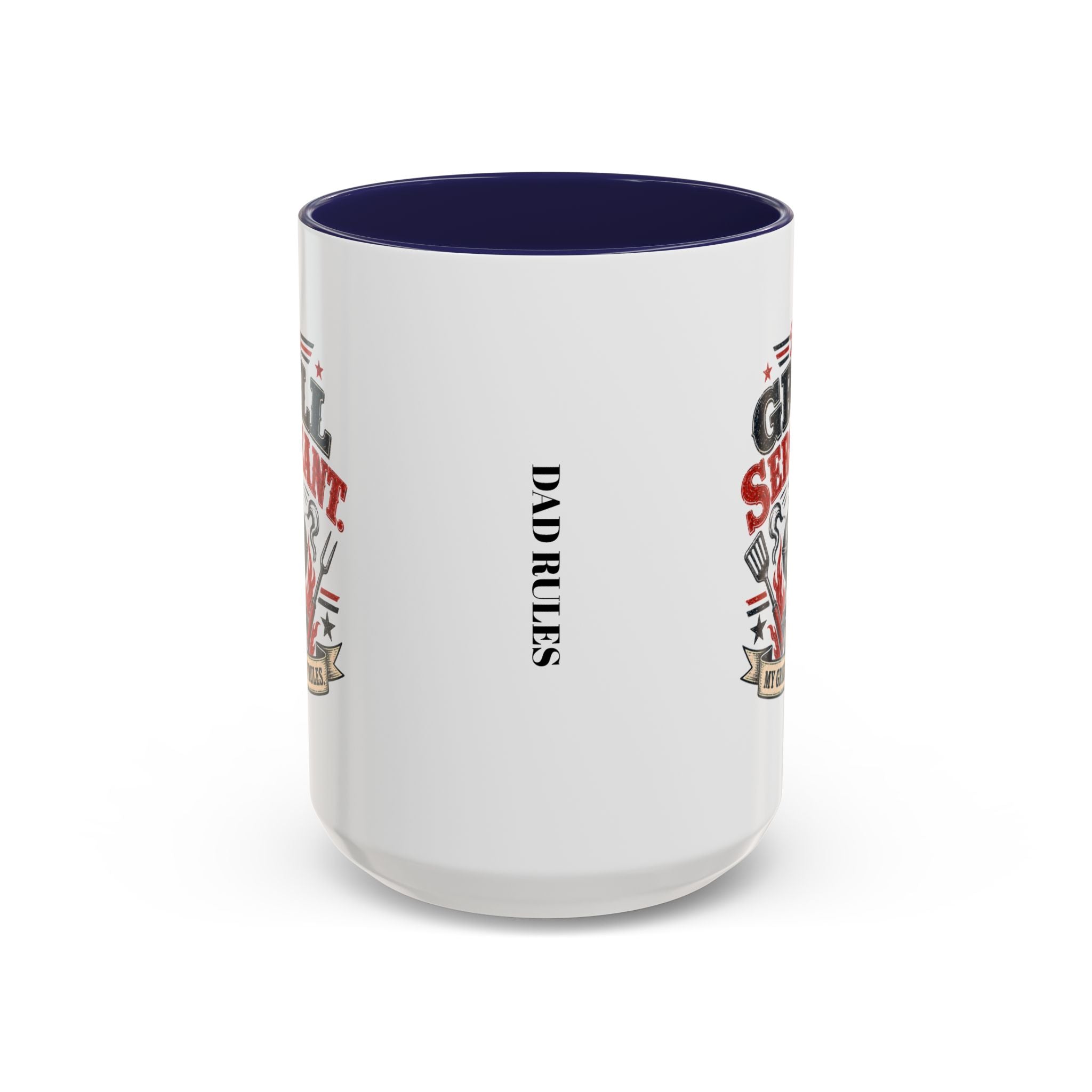 Grill Sergeant Accent Mug – "My Grill, My Rules" Coffee Cup (11/15oz)