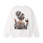 Just Breathe FRONT & BACK Graphic - Cozy Pullover Sweatshirt