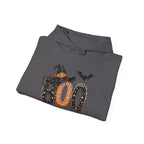 'BOO' Witch Hat, Bat & Spiderweb Graphic - Halloween Hoodie