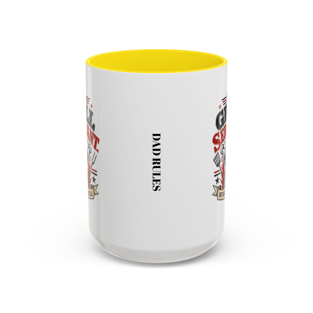 Grill Sergeant Accent Mug – "My Grill, My Rules" Coffee Cup (11/15oz)