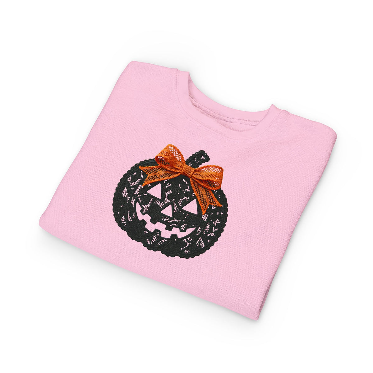 Toddler Sweatshirt - Halloween Jack-O'-Lantern with Orange Bow