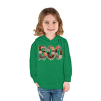 Toddler Hoodie - "BOO" Plaid Halloween Pullover