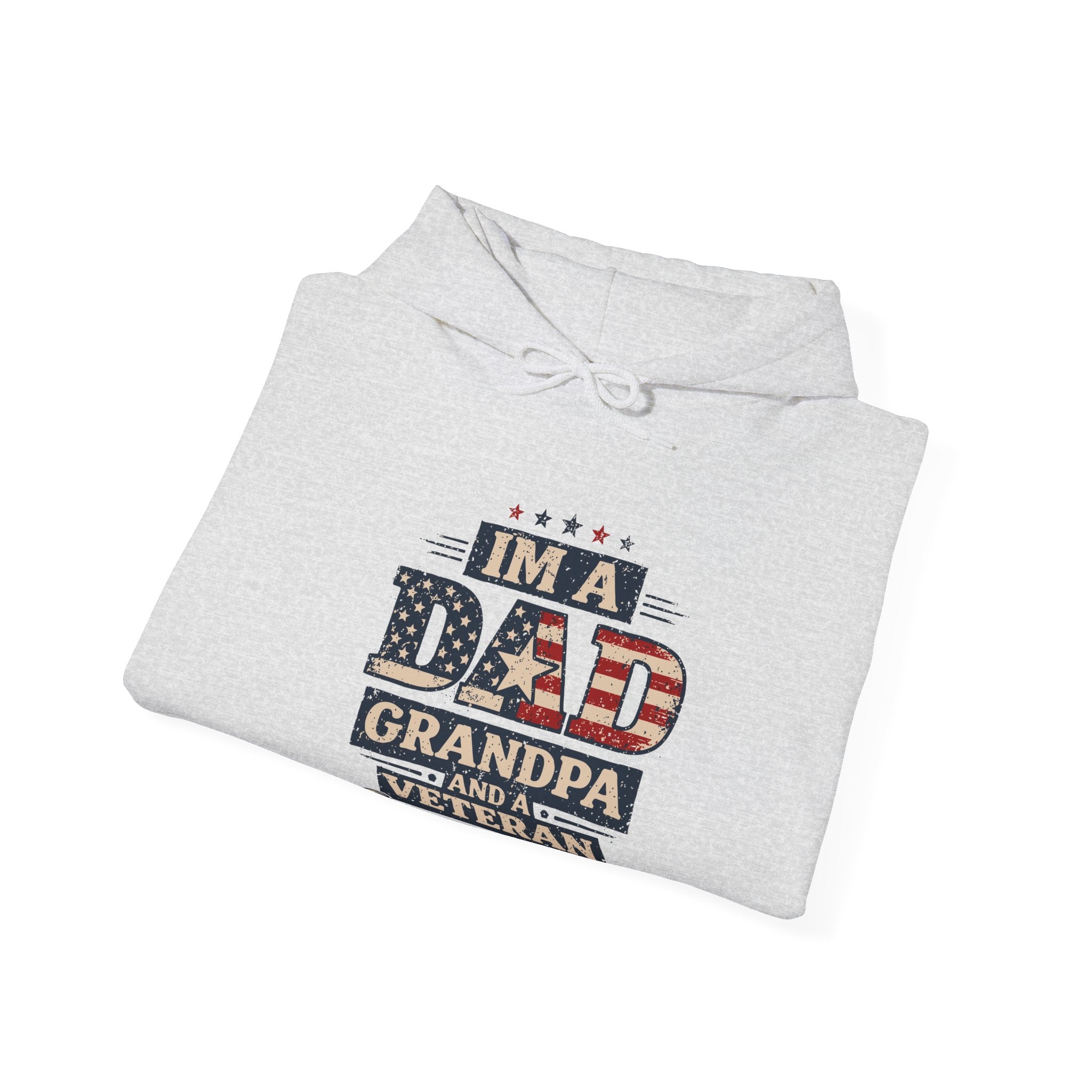 Men's Hoodie — "I'm a Dad, Grandpa & Veteran. Nothing Scares Me."