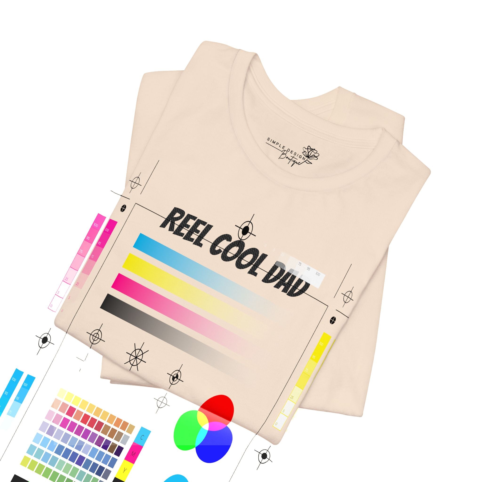 Reel Cool Dad — Embroidered T-Shirt