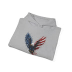 Patriotic American Flag Bald Eagle Graphic - Cozy Hoodie