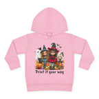 Toddler Hoodie — Cute Halloween Witch Girls Pumpkin Design - CAN CUSTOMIZE IMAGE AND/OR TEXT