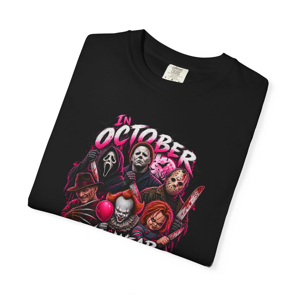 October Horror Icons "We Wear Pink" Comfort Colors T‑Shirt