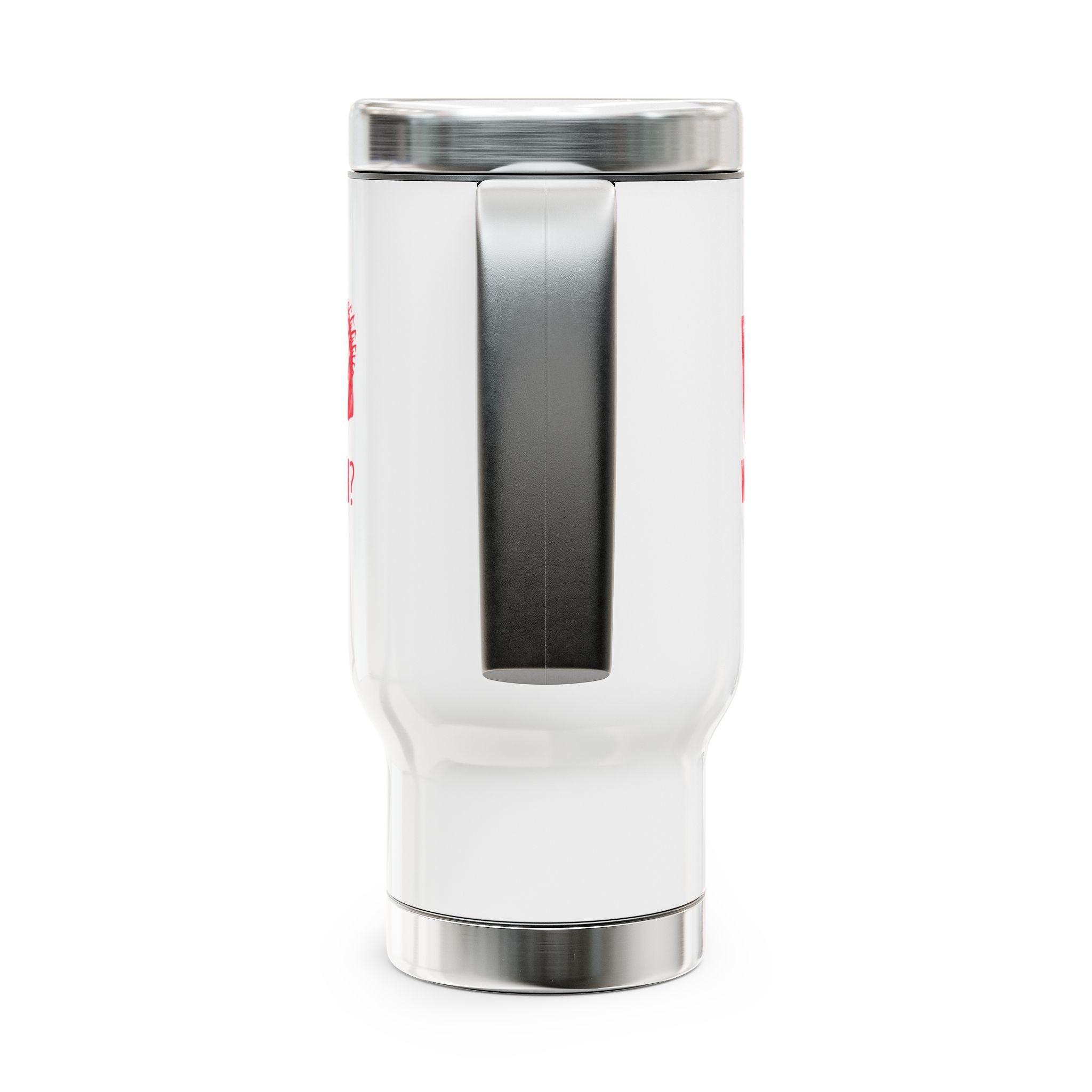 WTF Where’s the Fish — 14oz Stainless Steel Travel Mug with Handle