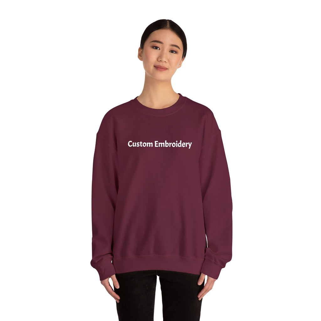 EMBROIDERED Custom Text (Dark Colors/Shades) Pullover Sweatshirts