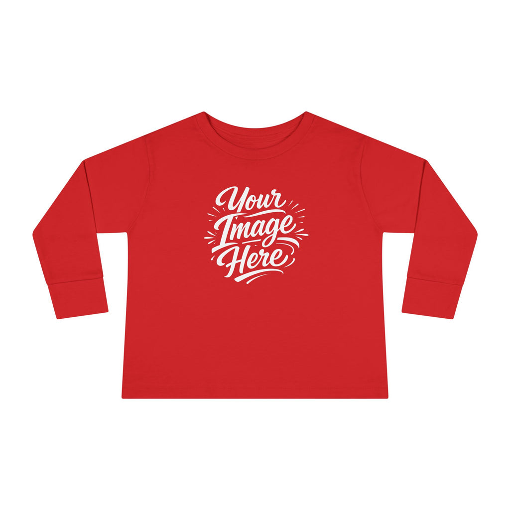 Toddler Long Sleeve Tee — Custom Image & Optional Text