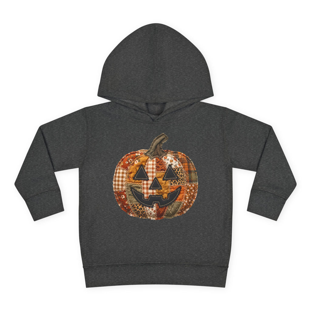Toddler Halloween Pumpkin Hoodie — Patchwork Jack-O'-Lantern Pullover