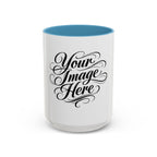 Personalized Accent Coffee Mug — Custom Image & Optional Text | 11oz & 15oz