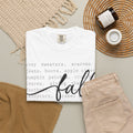 Fall Comfort Colors Graphic T-Shirt — Casual Script Autumn Tee