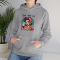"Shhhh Don’t Talk Until My Cup Is Empty" Retro Rosie Coffee Graphic - Cozy Hoodie
