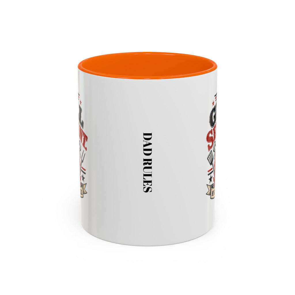 Grill Sergeant Accent Mug – "My Grill, My Rules" Coffee Cup (11/15oz)