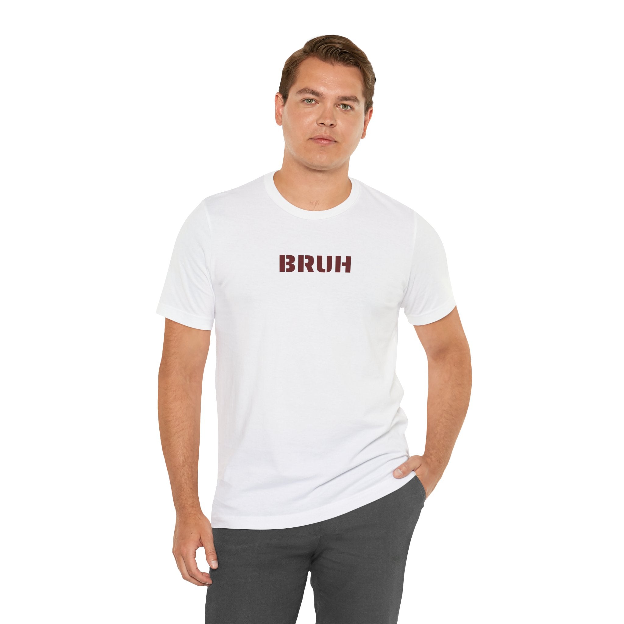Bruh Graphic Tee — Funny Minimal Text Men’s Shirt | S–3XL