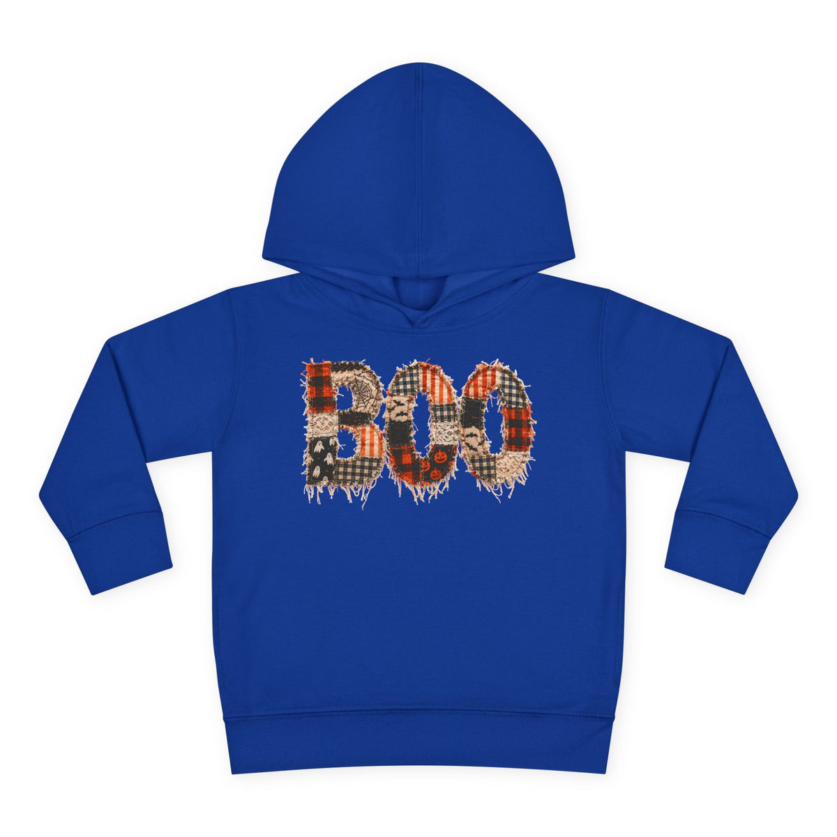 Toddler Hoodie - "BOO" Plaid Halloween Pullover