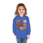 Toddler Halloween Pumpkin Hoodie — Colorful Patterned Jack-O’-Lanterns