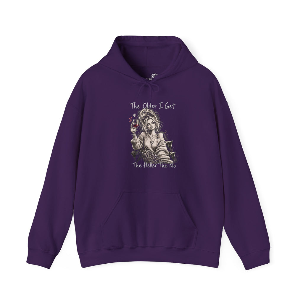 The Older I Get The Heller The No - Cozy Hoodie