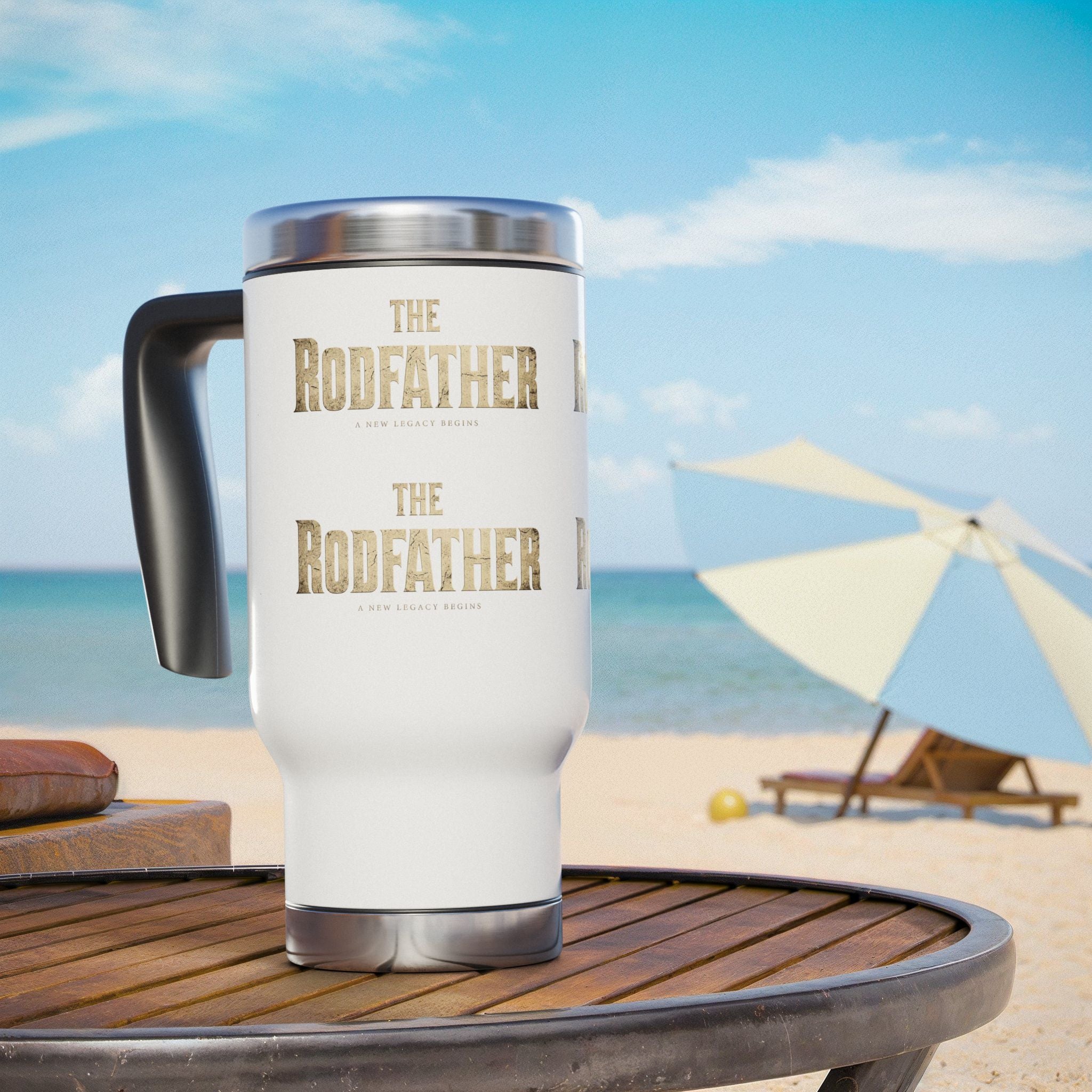 The Rodfather —  14oz Stainless Steel Travel Mug with Handle